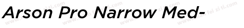 Arson Pro Narrow Med字体转换